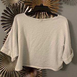 White Crop Lightweight Shirt